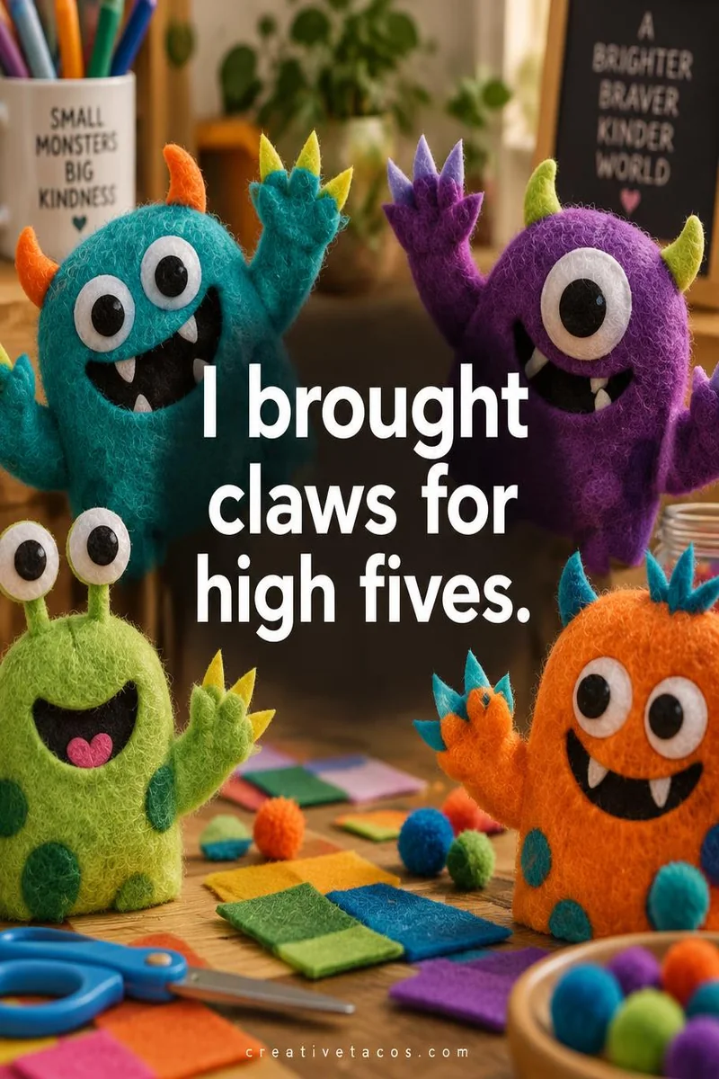 Quote card: I brought claws for high fives.
