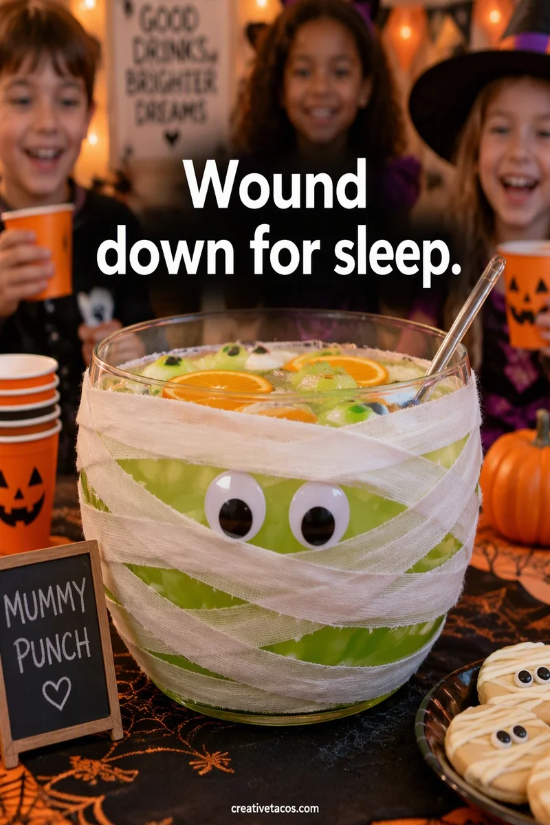 Quote card: Wound down for sleep.