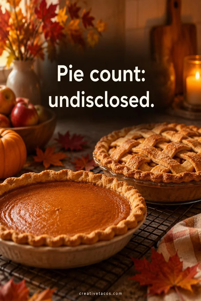 Quote card: Pie count: undisclosed.