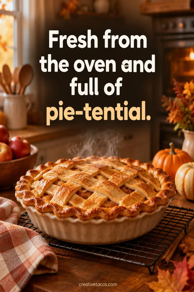 Quote card: Fresh from the oven and full of pie-tential.