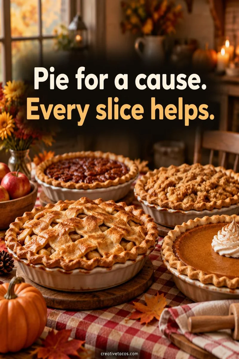 Quote card: Pie for a cause. Every slice helps.