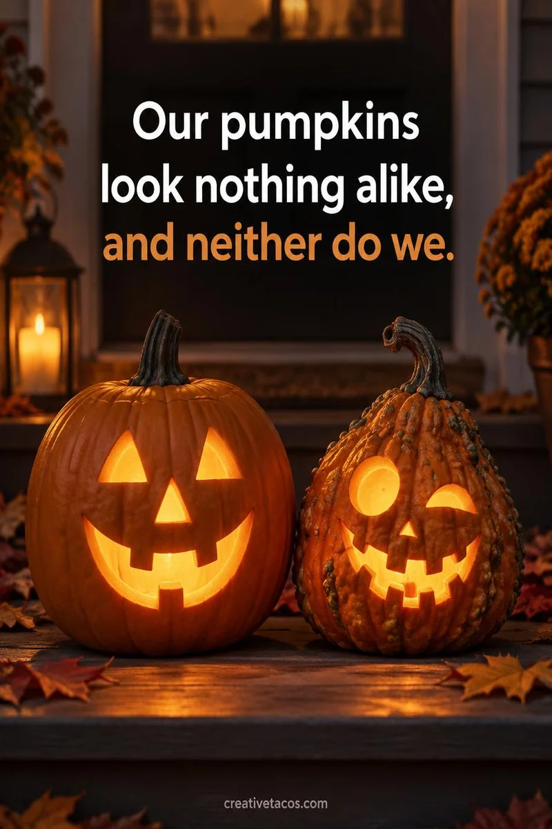 Quote card: Our pumpkins look nothing alike, and neither do we.