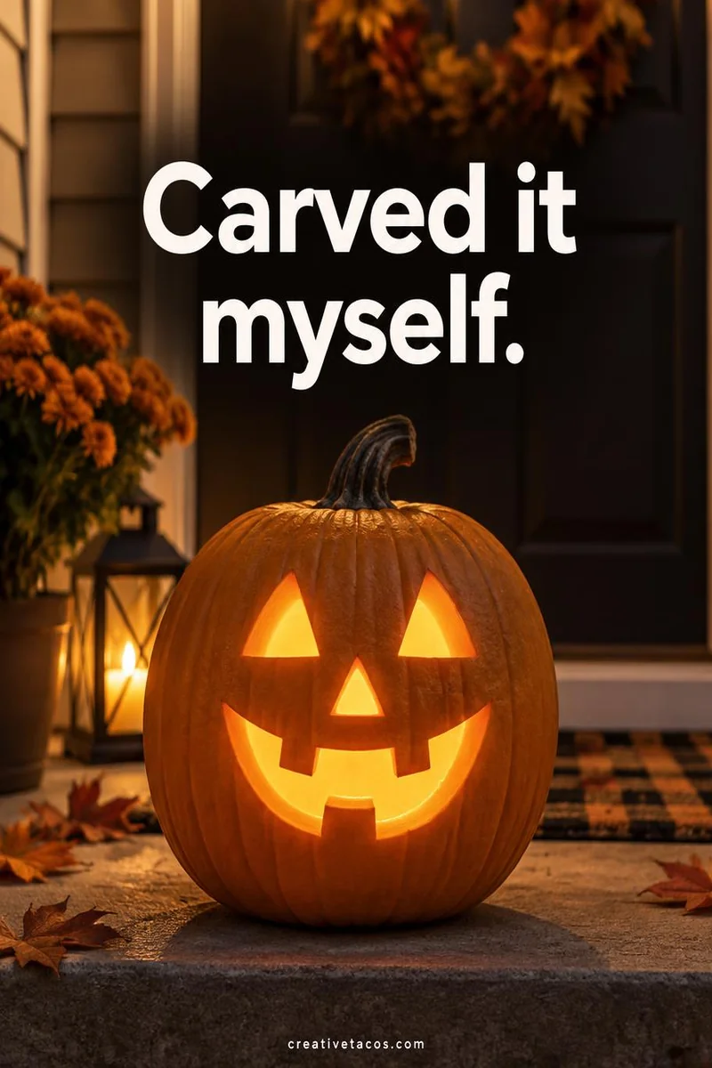 Quote card: Carved it myself.