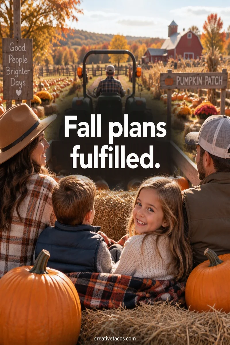 Quote card: Fall plans fulfilled.