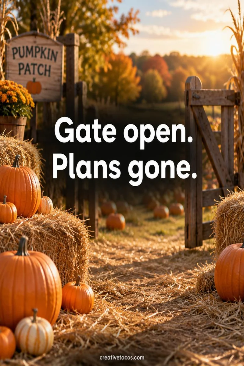 Quote card: Gate open. Plans gone.