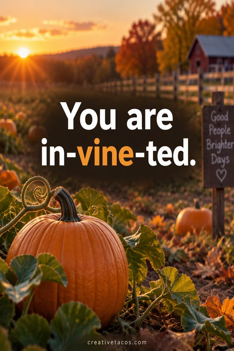 Quote card: You are in-vine-ted.
