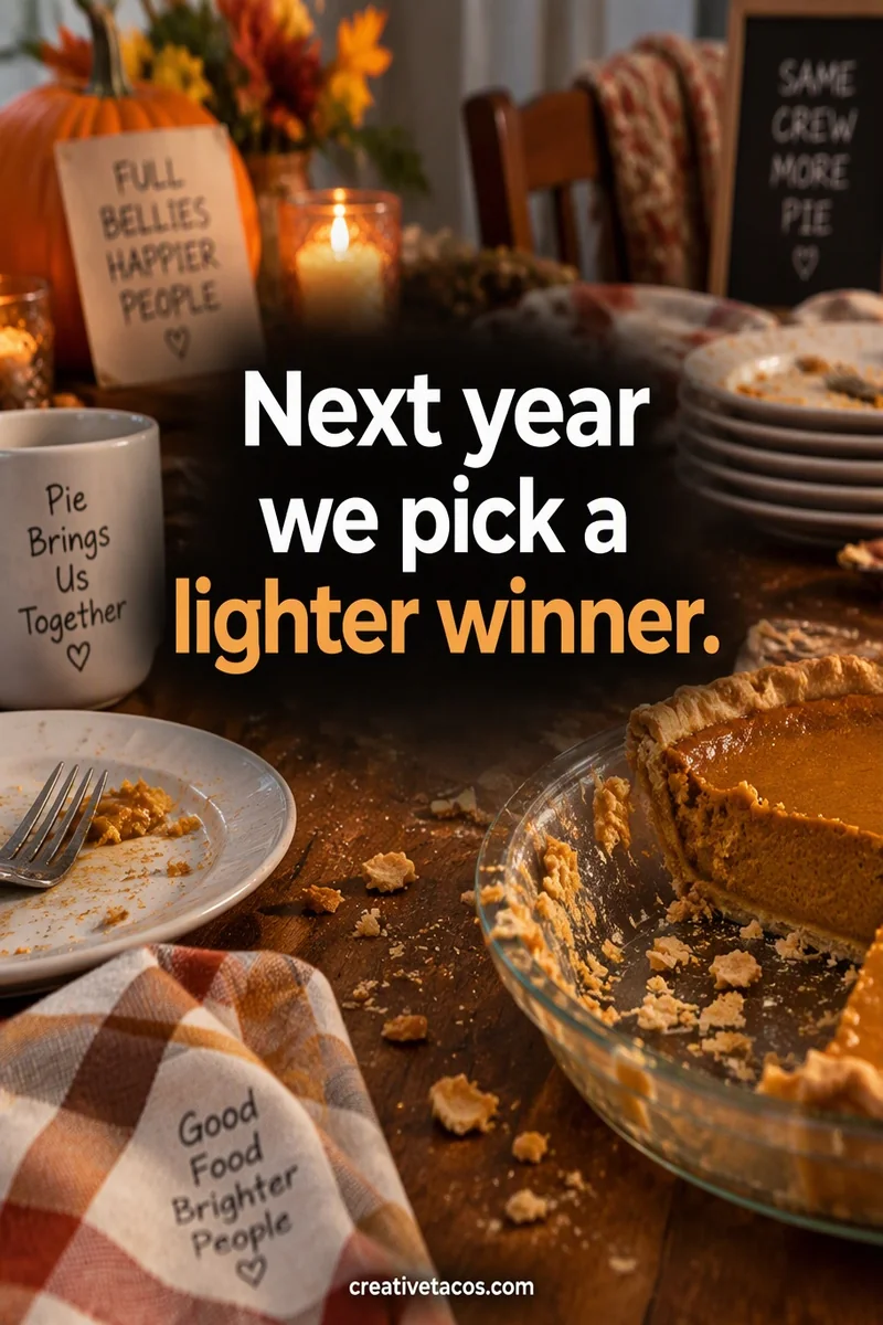 Quote card: Next year we pick a lighter winner.