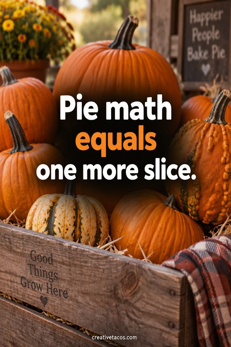 Quote card: Pie math equals one more slice.