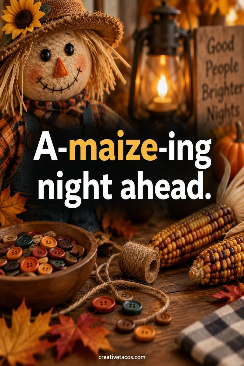 Quote card: A-maize-ing night ahead.