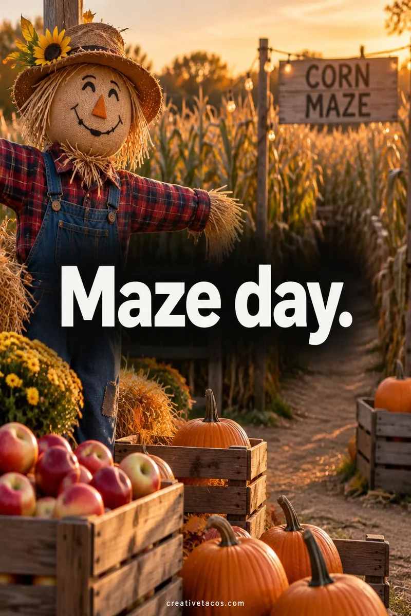 Quote card: Maze day.