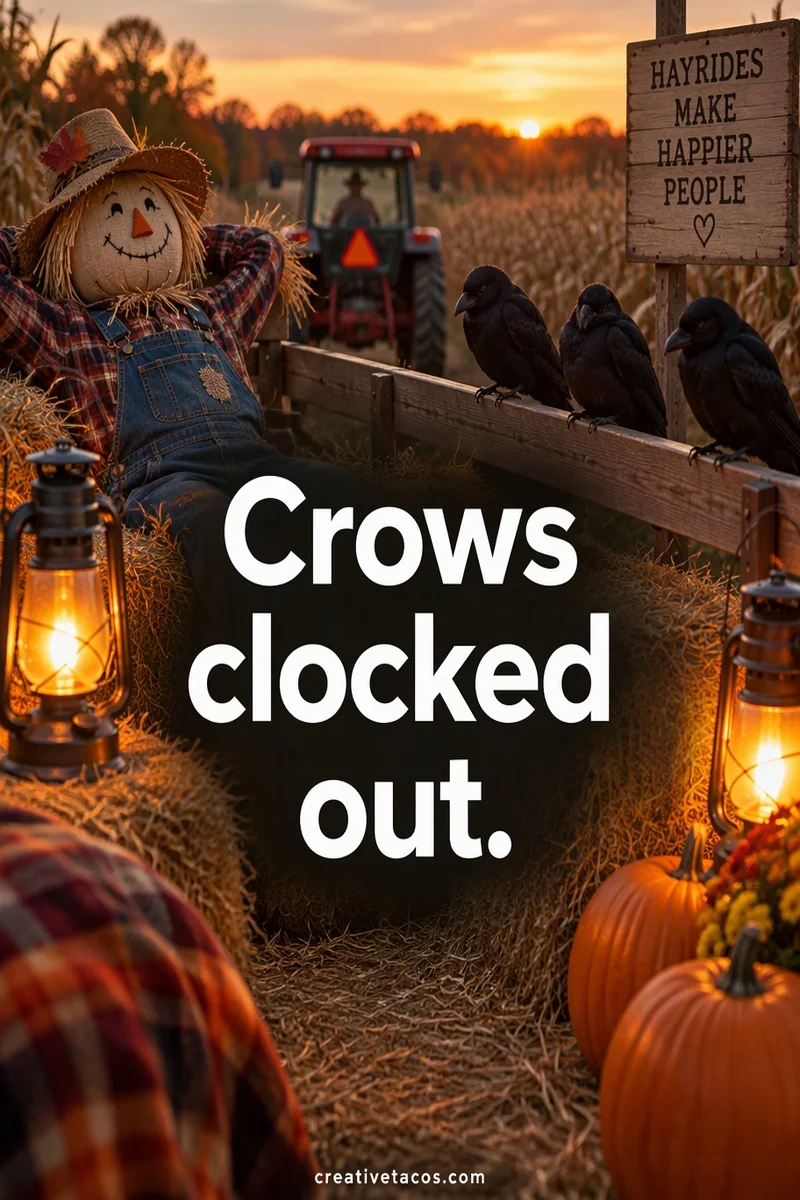 Quote card: Crows clocked out.