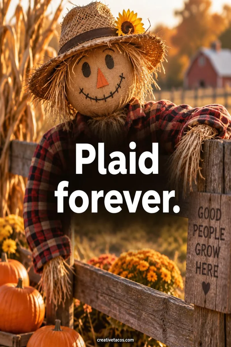 Quote card: Plaid forever.