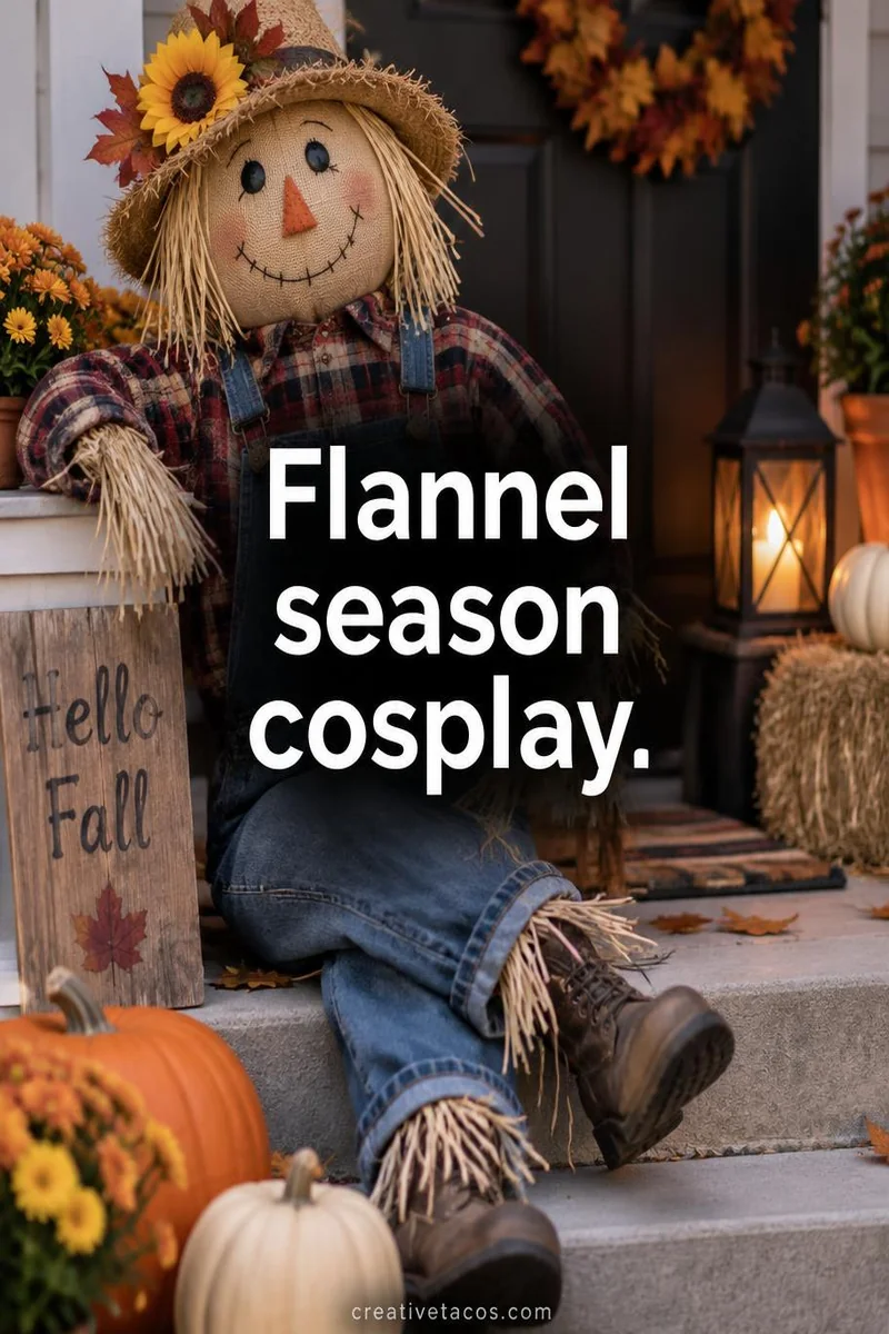 Quote card: Flannel season cosplay.