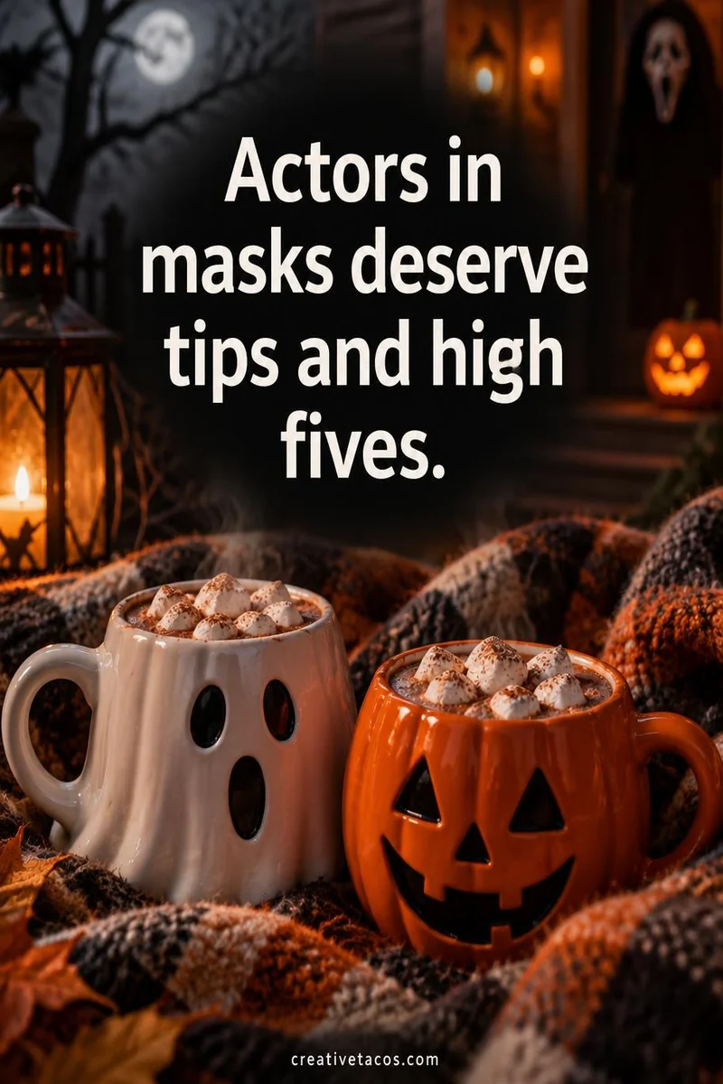 Quote card: Actors in masks deserve tips and high fives.