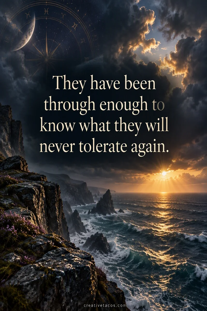 Quote card: They have been through enough to know what they will never tolerate again.