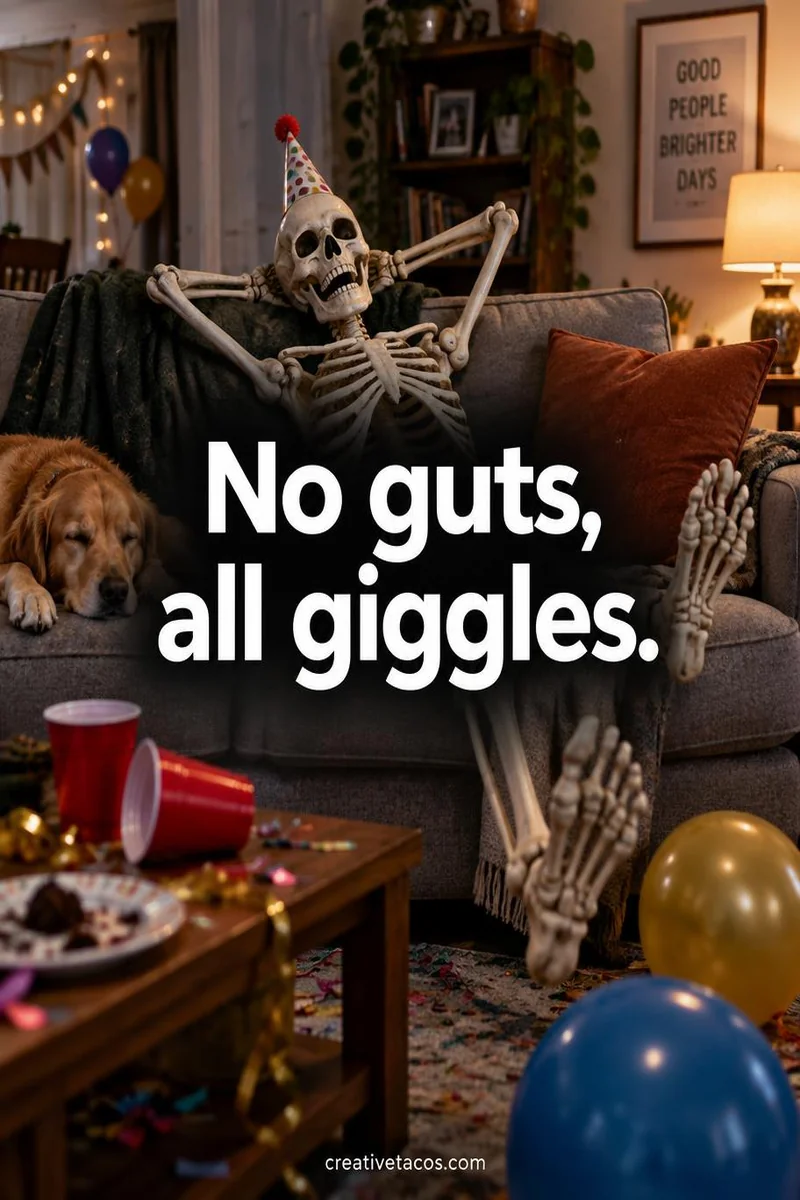 Quote card: No guts, all giggles.