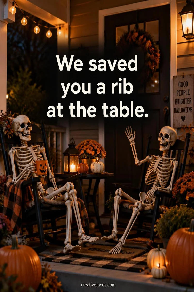 Quote card: We saved you a rib at the table.