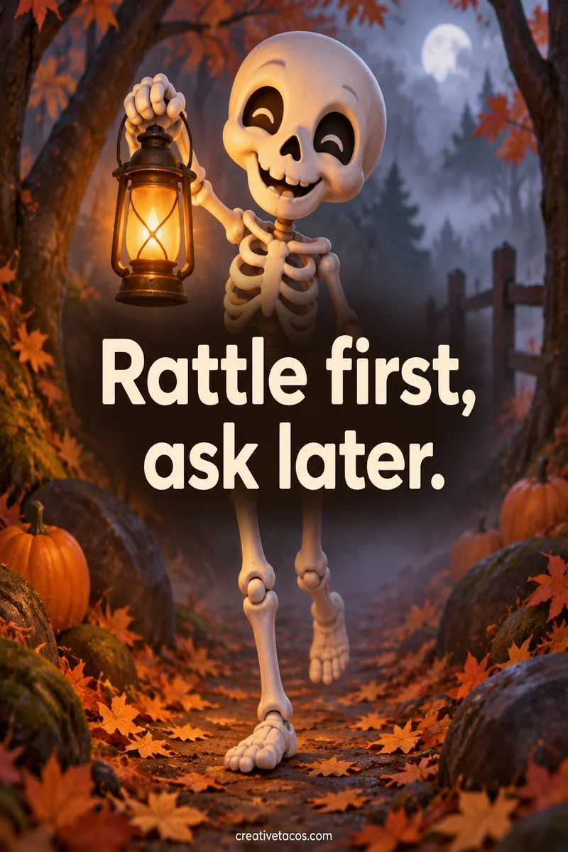 Quote card: Rattle first, ask later.