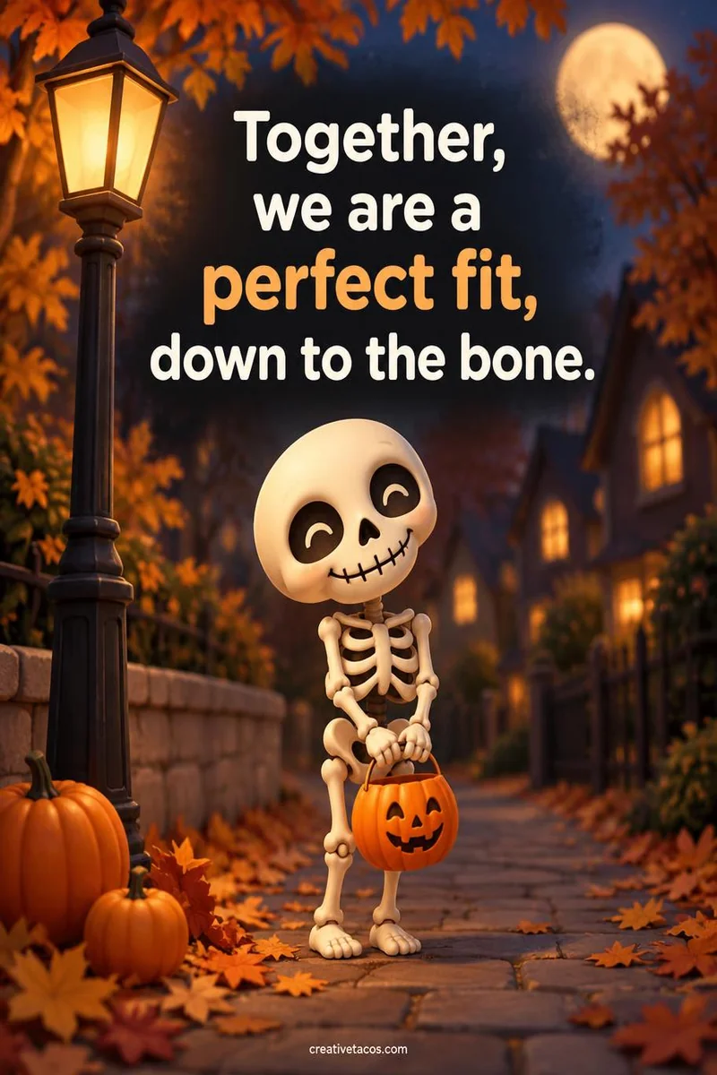 Quote card: Together, we are a perfect fit, down to the bone.