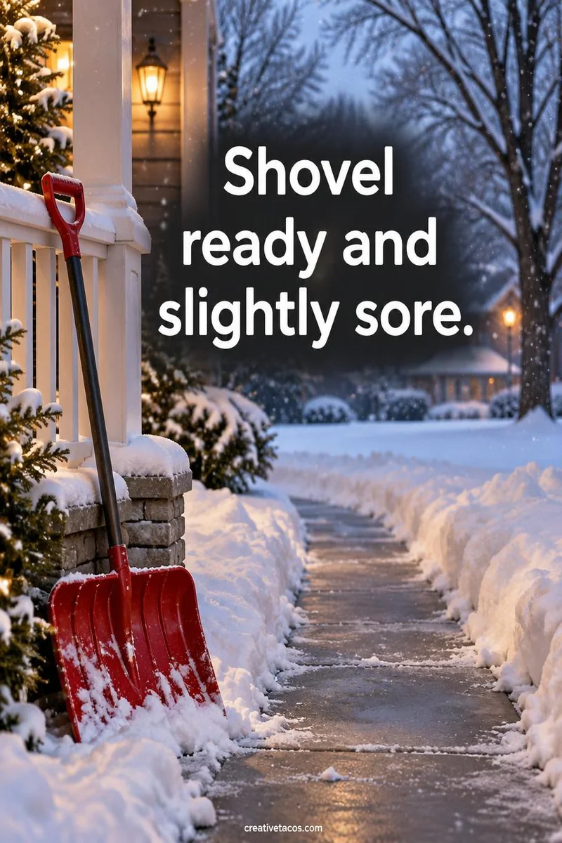 Quote card: Shovel ready and slightly sore.