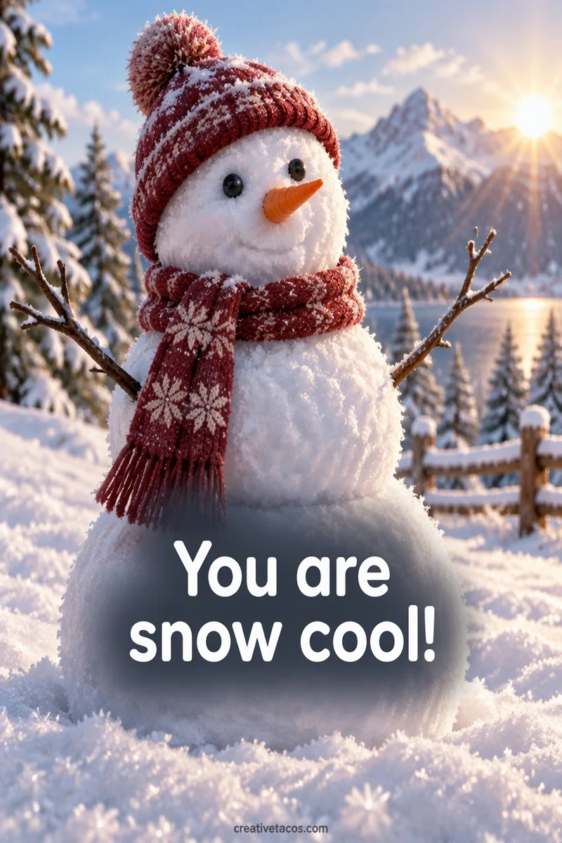 Quote card: You are snow cool!