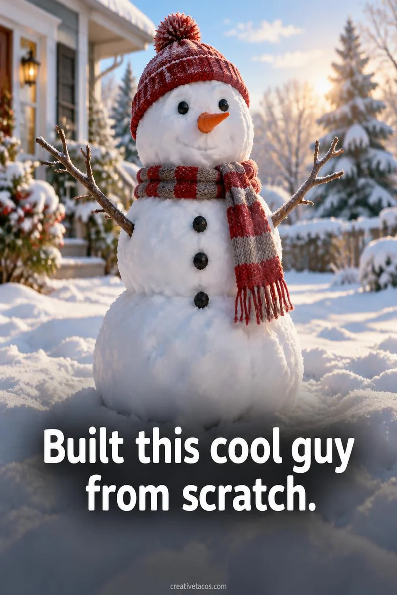 Quote card: Built this cool guy from scratch.
