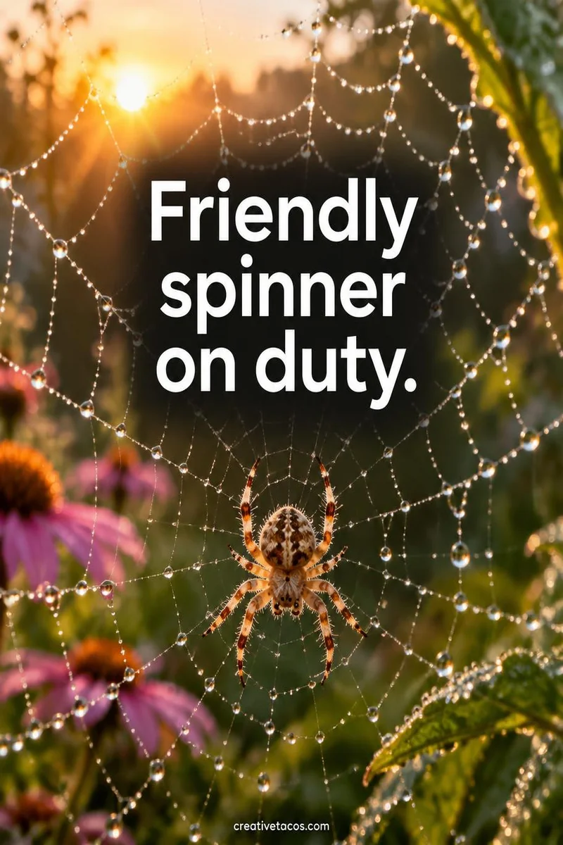 Quote card: Friendly spinner on duty.