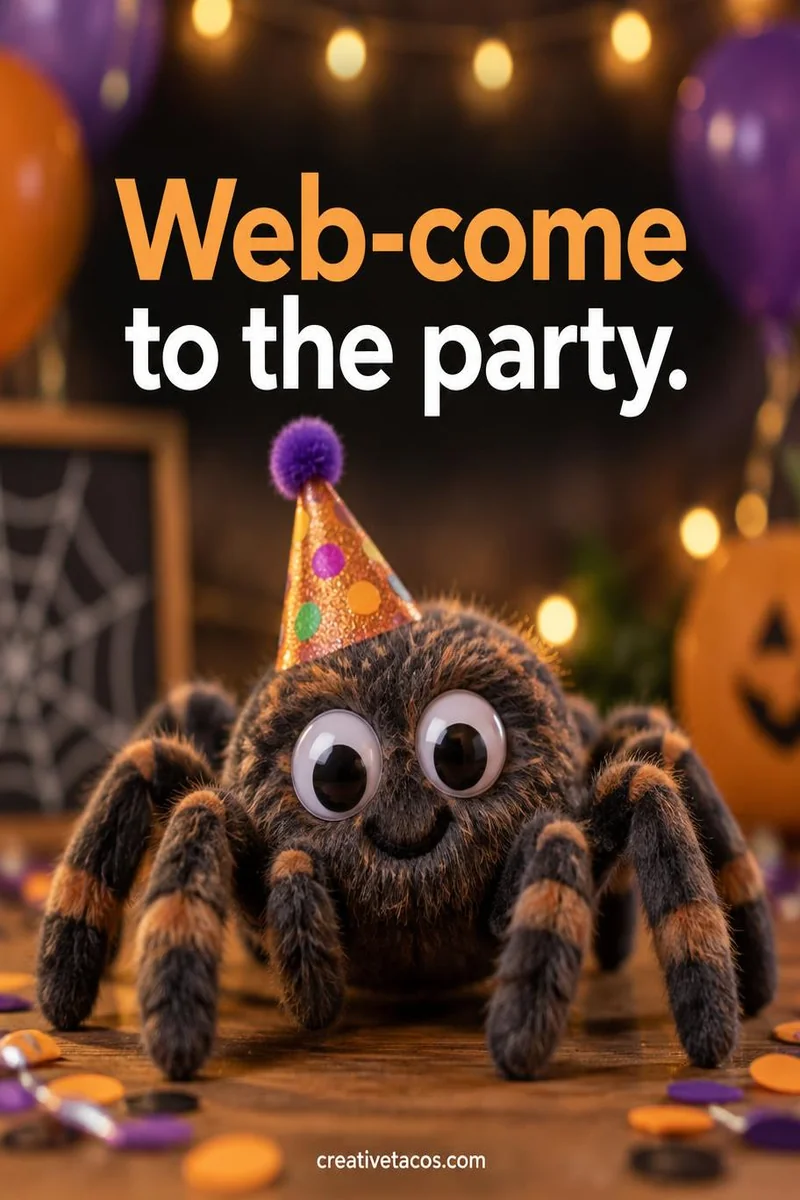 Quote card: Web-come to the party.
