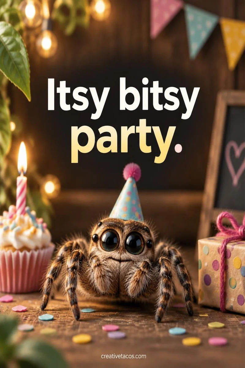 Quote card: Itsy bitsy party.