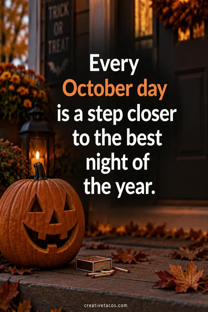 Quote card: Every October day is a step closer to the best night of the year.