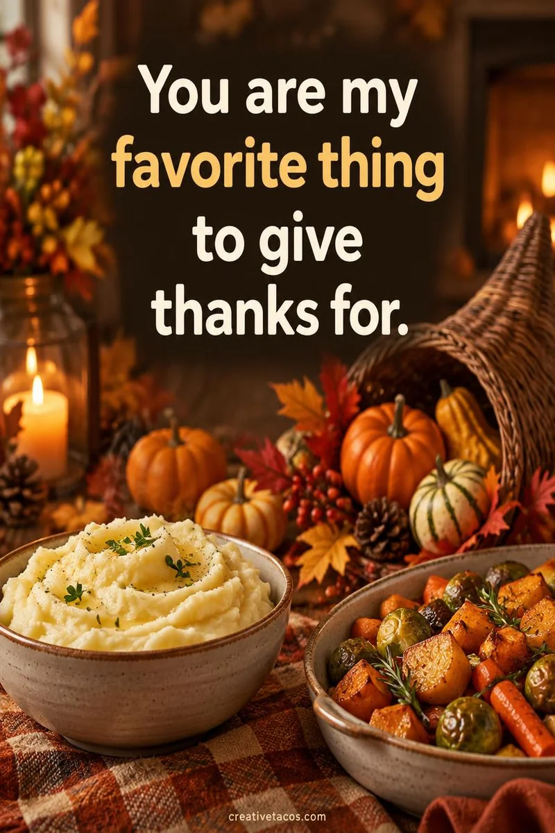 Quote card: You are my favorite thing to give thanks for.