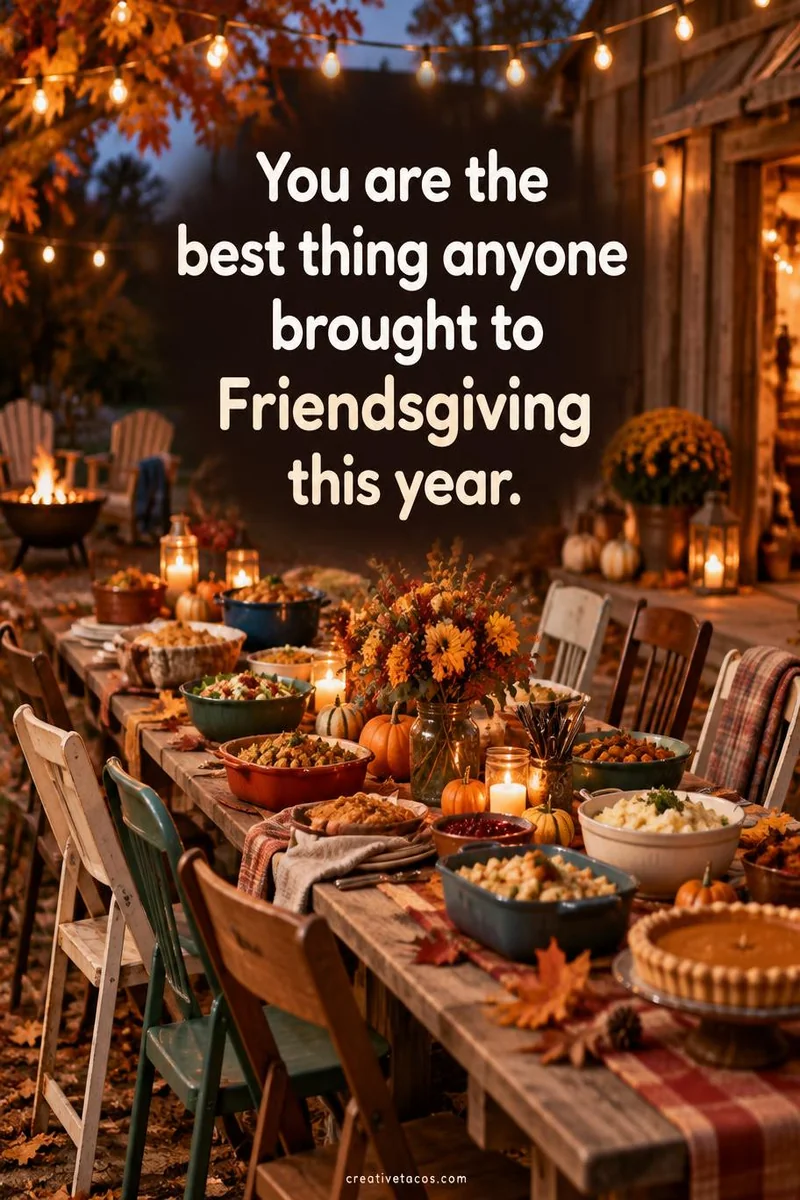 Quote card: You are the best thing anyone brought to Friendsgiving this year.