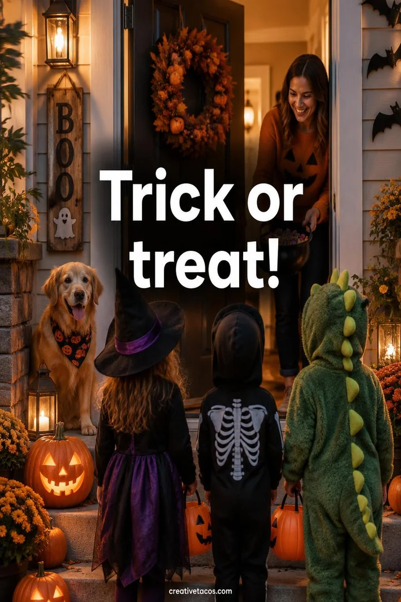 Quote card: Trick or treat!