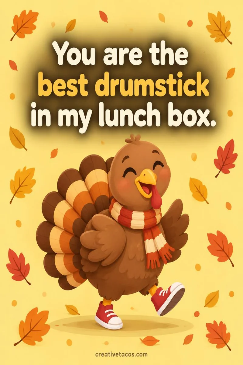 Quote card: You are the best drumstick in my lunch box.