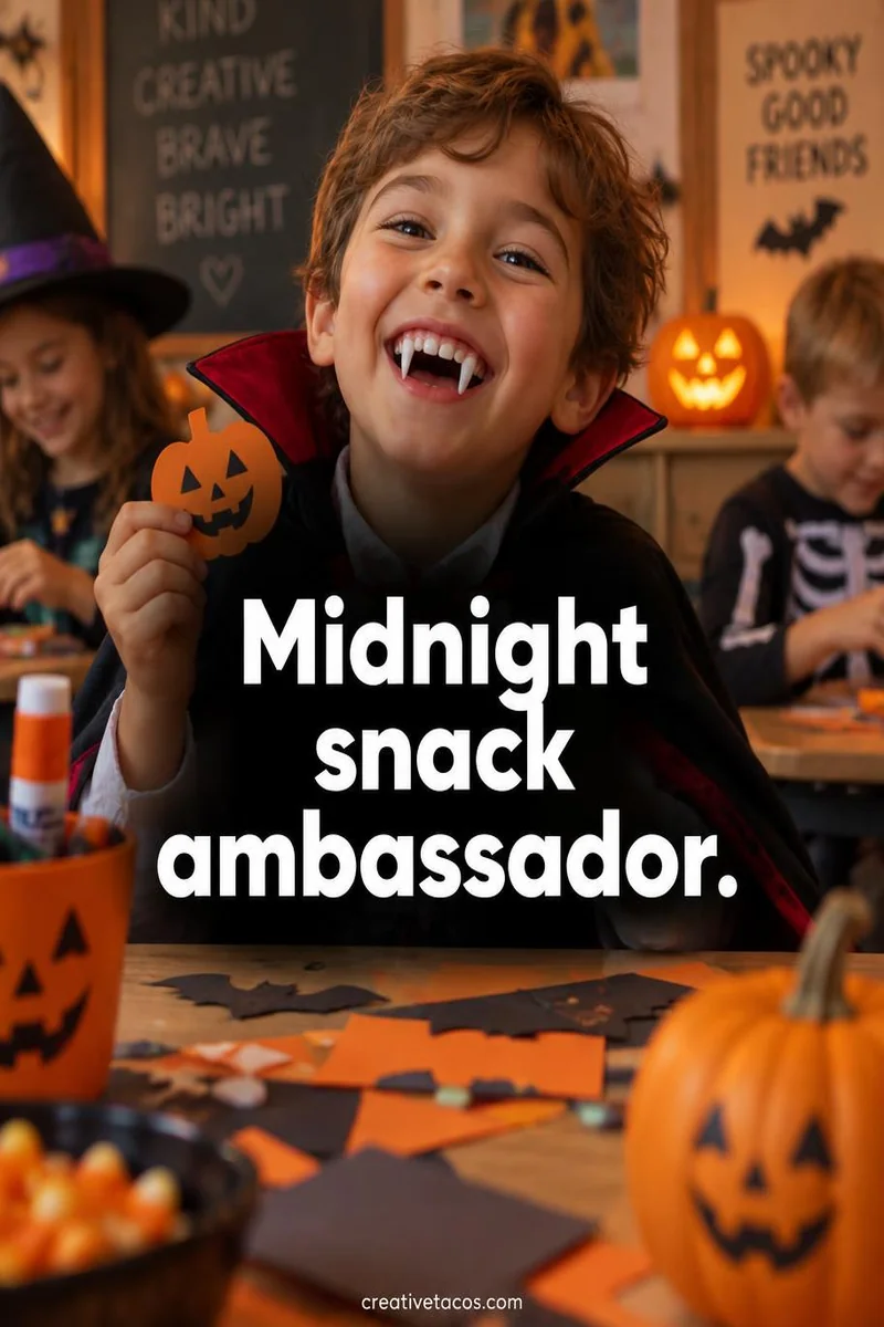 Quote card: Midnight snack ambassador.