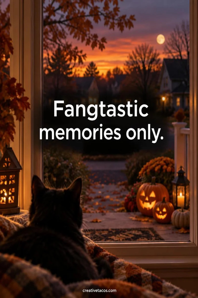 Quote card: Fangtastic memories only.