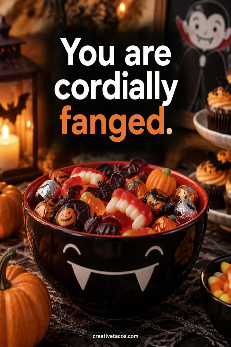 Quote card: You are cordially fanged.