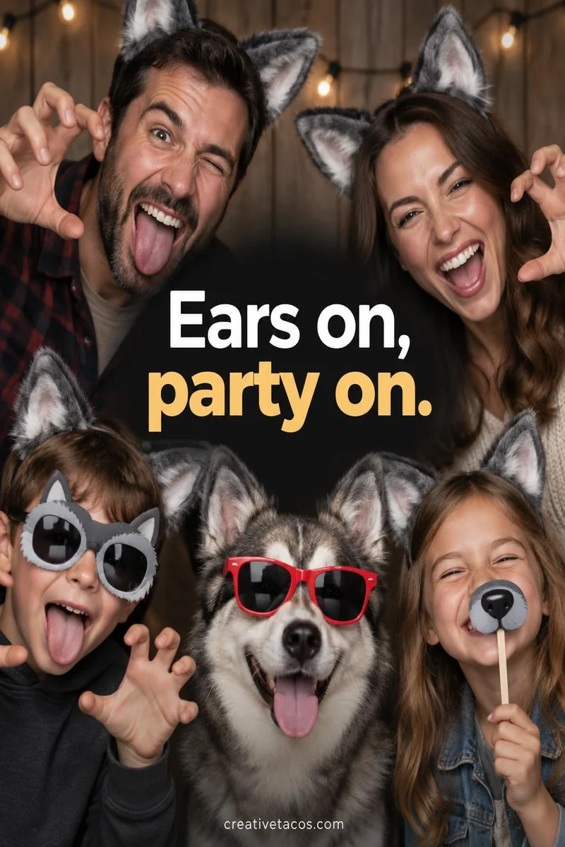 Quote card: Ears on, party on.