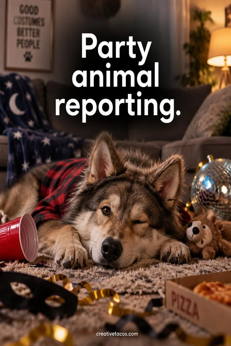 Quote card: Party animal reporting.