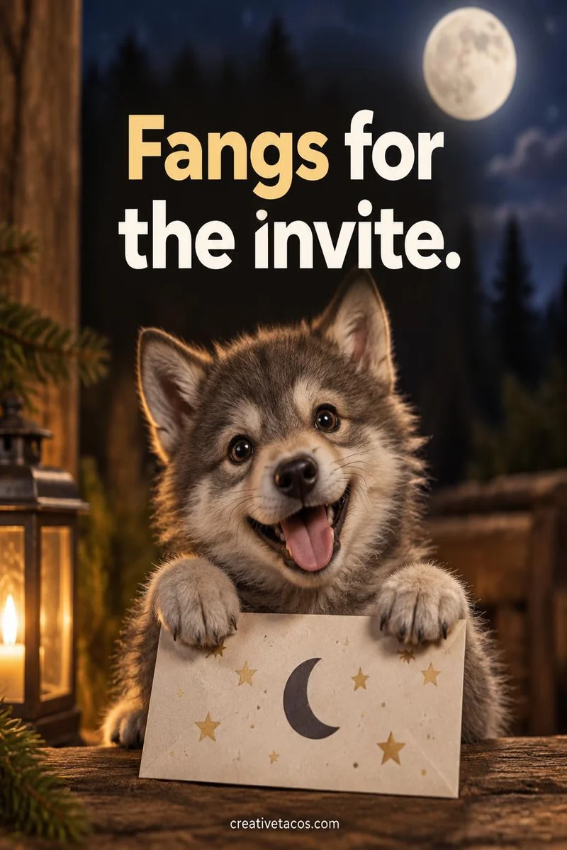 Quote card: Fangs for the invite.