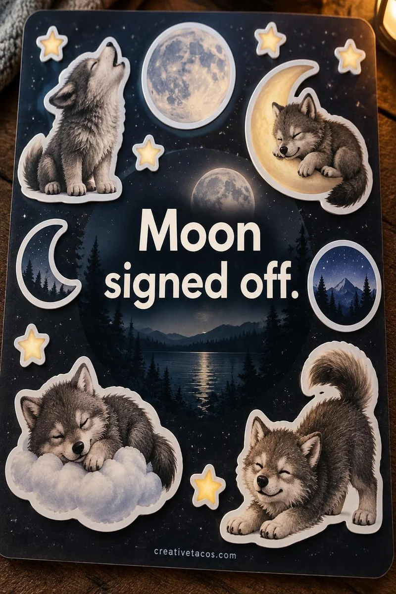 Quote card: Moon signed off.