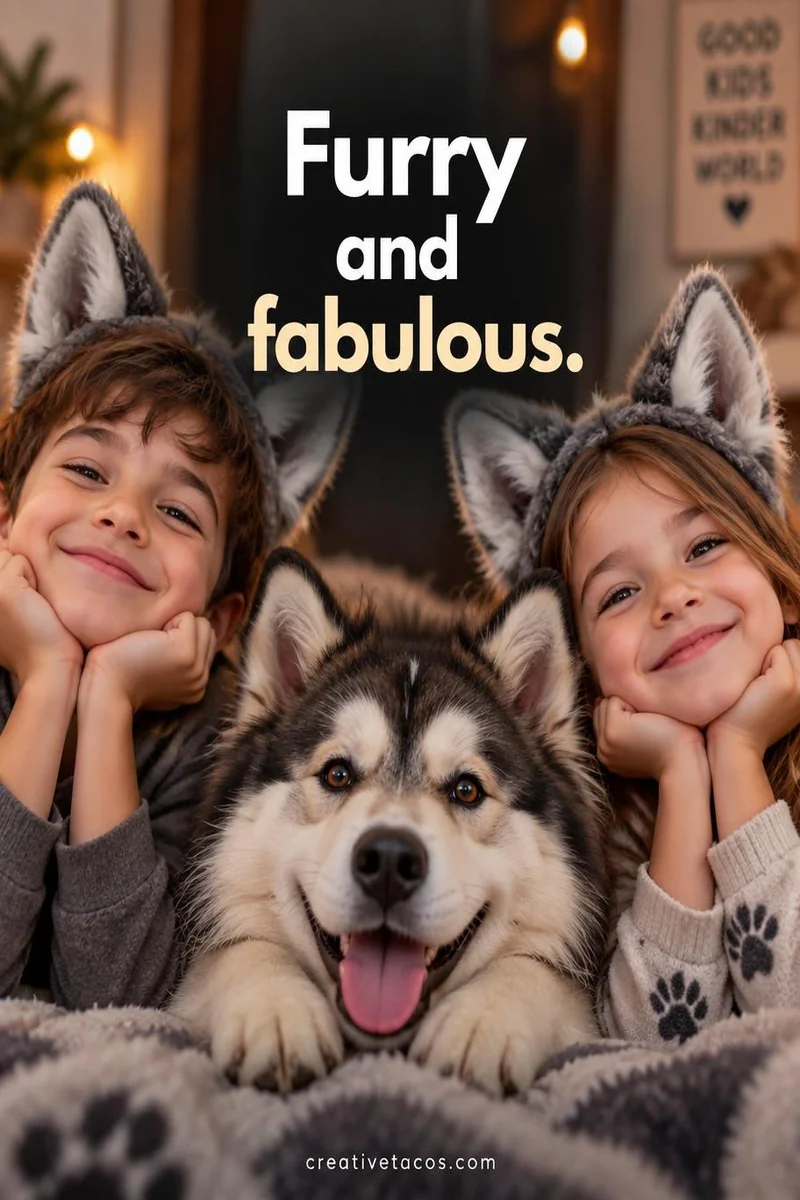 Quote card: Furry and fabulous.