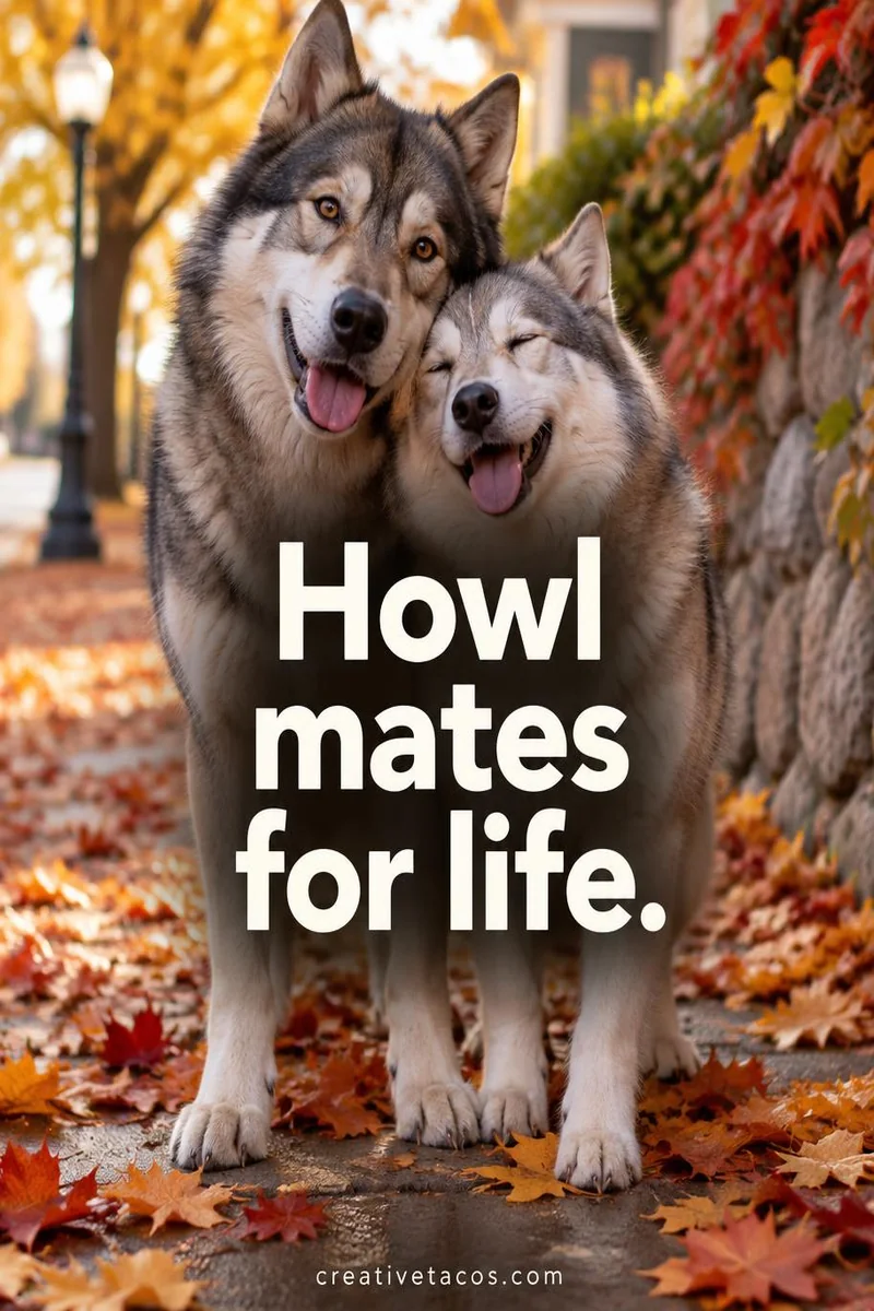 Quote card: Howl mates for life.