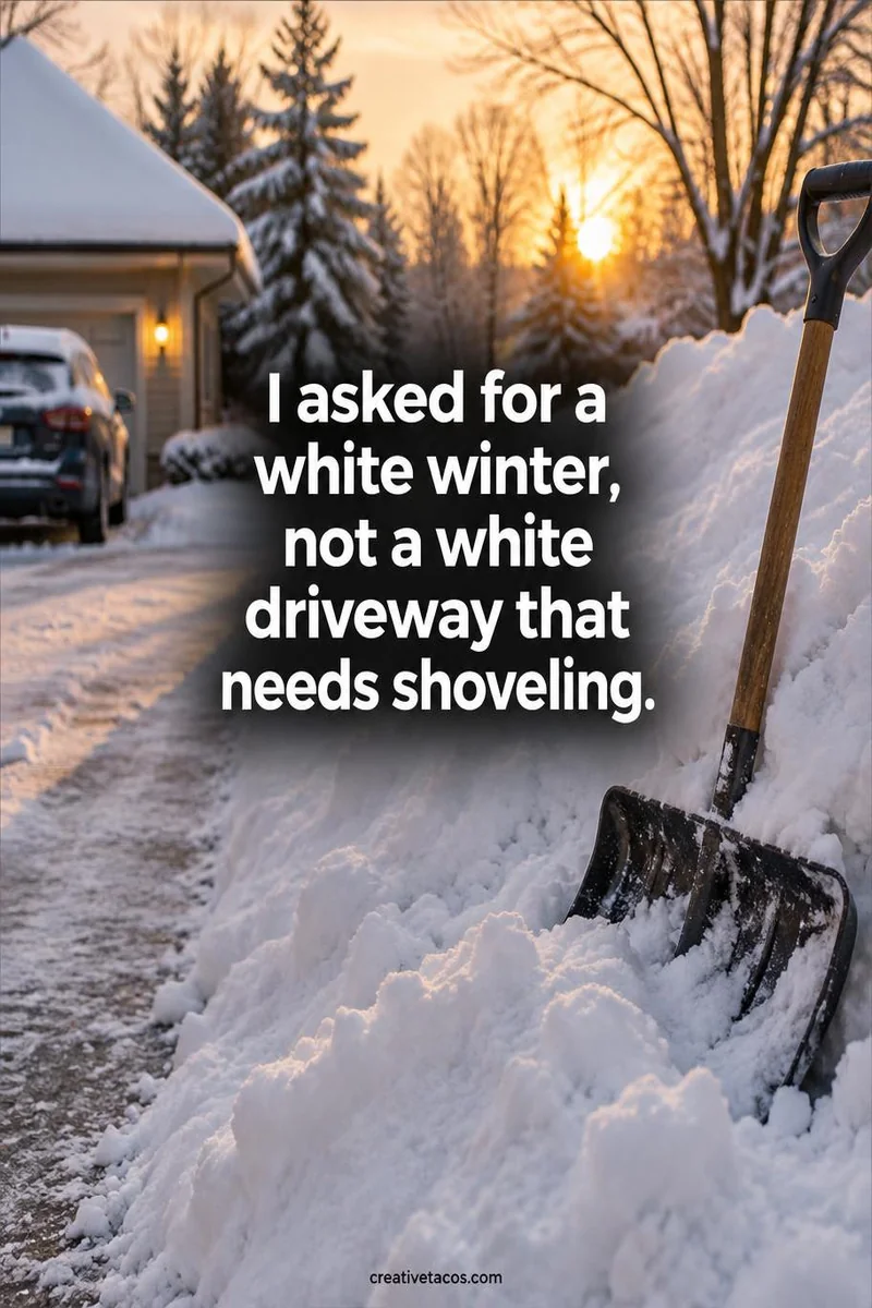 Quote card: I asked for a white winter, not a white driveway that needs shoveling.