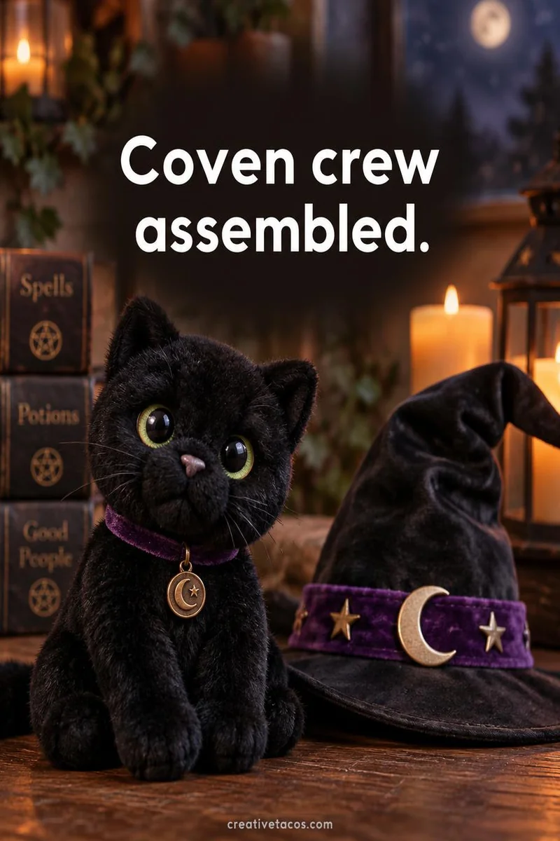 Quote card: Coven crew assembled.