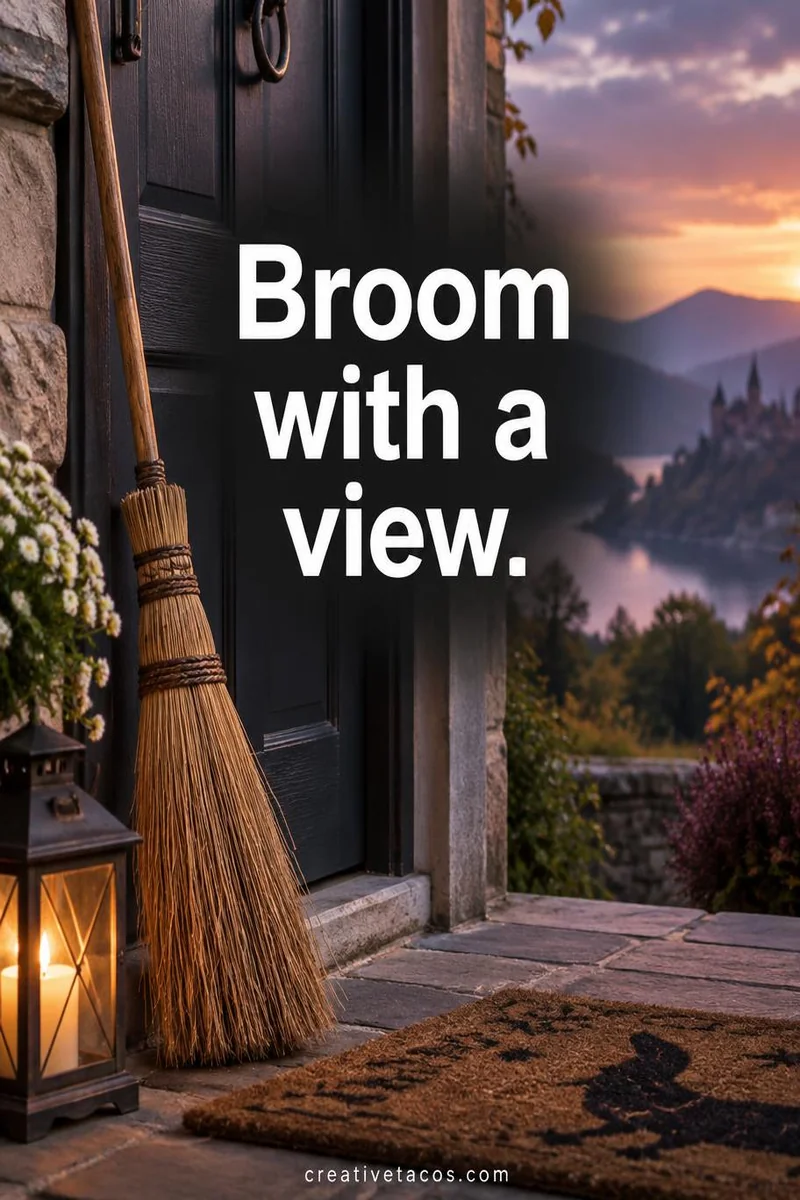 Quote card: Broom with a view.
