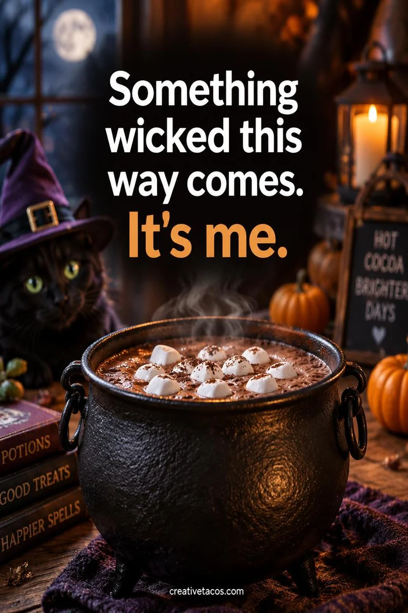 Quote card: Something wicked this way comes. It's me.