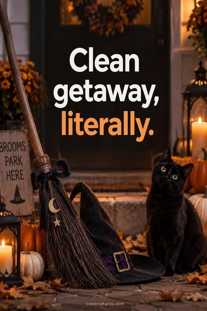 Quote card: Clean getaway, literally.