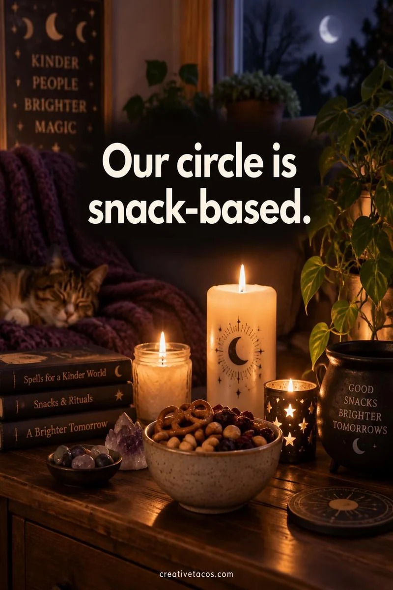 Quote card: Our circle is snack-based.