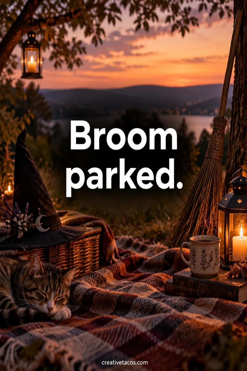 Quote card: Broom parked.